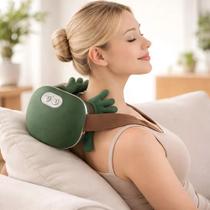 Massageador Shiatsu 3D Elétrico Portátil com Aquecimento para Pescoço e Ombros USB - TOMATE