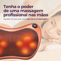 Massageador Shiatsu De Costas E Pernas Com Aquecimento Alívio Dores Musculares Bivolt 3D