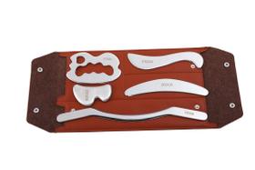 Massageador STICKON Conjunto de Raspadores Gua Sha em Aço Inoxidável Massageador STICKON Conjunto de Raspadores Gua Sha em Aço Inoxidável