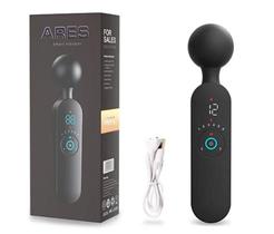 Massageador Varinha Mágica Com Aquecimento Recarregável Ares