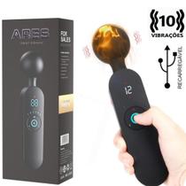 Massageador Varinha Mágica com Aquecimento Recarregável