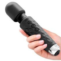 Massageador Varinha Mágica Corporal 3hs Lítio Usb Preto iDOO