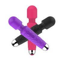 Massageador Varinha Magica Youvibe 20 Modos de Vibração Portátil 20cm x 4cm Recarregável Silenciosa