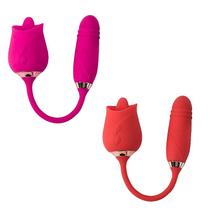 Massageador Vibrador Sex Shop Para Casal Recarregável Rosa com Função Dupla Massageador Vibrador Sex Shop Para Casal Recarregável Rosa com Função Dupla
