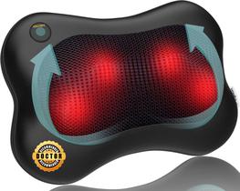 Massageador Zyllion Shiatsu para costas e pescoço com preto térmico ZMA-13 Massageador Zyllion Shiatsu para costas e pescoço com preto térmico ZMA-13
