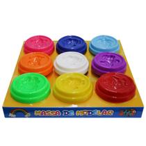 Massas De Modelar Animais 9 Potes De 9 Cores Com Moldes 250g Entretenimento Infantil Diversão