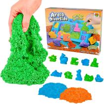 Massinha Areia Sensorial Infantil Colorida Forminha 500g - Dm Toys