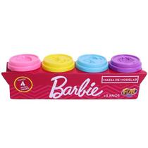 Massinha Barbie 4 Potes 56G FUN
