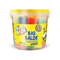 Massinha Big balde com 30 massinhas sortidas Art Kids 40023 Acrilex
