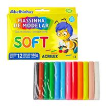 Massinha Criativa 12 Cores 180g Soft Amido Acrilex
