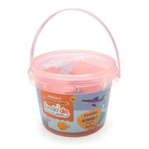 Massinha de Areia Fundo do Mar Balde 300g + 4 Moldes Leo&Leo