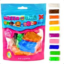 Massinha De Eva Com 10 Cores Para Moldar Pula Pula Colorida Cor 10 Cores Coloridas Massinha De Eva Com 10 Cores Para Moldar Pula Pula Colorida Cor 10 Cores Coloridas