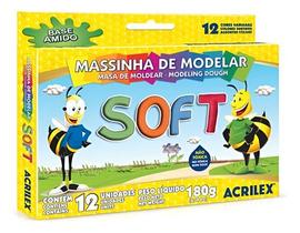 Massinha de Modelar 12 Cores Soft Acrilex Massinha de Modelar 12 Cores Soft Acrilex