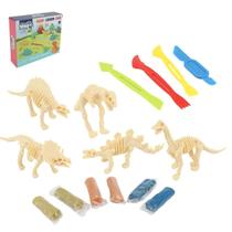 Massinha de Modelar 16 Peças com Molde de Dinos Infantil Massinha de Modelar 16 Peças com Molde de Dinos Infantil
