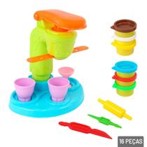 Massinha de Modelar 16 Peças Moldes Sorveteria - Tudo em Caixa