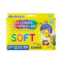 Massinha de Modelar 180g 12 Cores ACRILEX Massinha de Modelar 180g 12 Cores ACRILEX