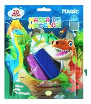 Massinha De Modelar 20 Peças Com Rolo Moldes Dinossauro Massinha De Modelar 20 Peças Com Rolo Moldes Dinossauro