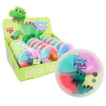 Massinha de Modelar 20g Estica e Pula Dinossauro - Tudo em Caixa Massinha de Modelar 20g Estica e Pula Dinossauro - Tudo em Caixa