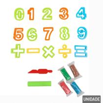 Massinha de Modelar 21 Peças Moldes Números - Tudo em Caixa Massinha de Modelar 21 Peças Moldes Números - Tudo em Caixa
