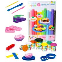 Massinha De Modelar 25 Peças Fábrica Bolos Creative Kids