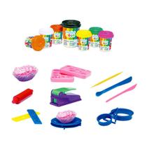 Massinha De Modelar 25 Peças Fábrica Bolos Creative Kids