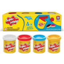 Massinha De Modelar 4x Super Potes Coloridos Estrela