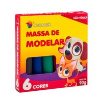 Massinha De Modelar 6 Cores 90g Alcalex