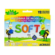Massinha de Modelar Acrilex Soft 12 Unidades Massinha de Modelar Acrilex Soft 12 Unidades