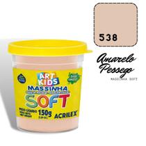 Massinha de Modelar Acrilex Soft 150g Amarelo Pêssego