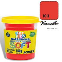 Massinha de Modelar Acrilex Soft 150g Vermelho