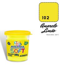 Massinha de Modelar Acrilex Soft 500g Amarelo Limão Massinha de Modelar Acrilex Soft 500g Amarelo Limão