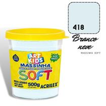 Massinha de Modelar Acrilex Soft 500g Branco Neve