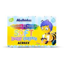 Massinha de Modelar Acrilex Soft Baby Colors 6 Cores