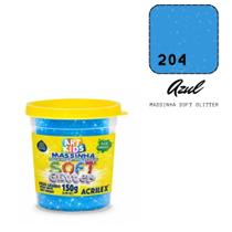 Massinha de Modelar Acrilex Soft Glitter 150g Azul Massinha de Modelar Acrilex Soft Glitter 150g Azul