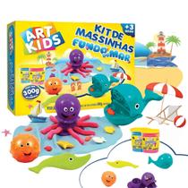 Massinha de Modelar Acrillex Conjunto Fundo do Mar 300g