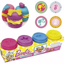 Massinha de Modelar Barbie Pack com 4 Potes 56g Fun F00126 Massinha de Modelar Barbie Pack com 4 Potes 56g Fun F00126