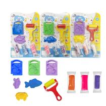 Massinha de Modelar c/ Forminhas Rolo Mar Brinquedo Infantil