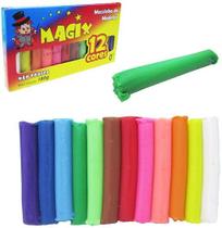 Massinha de modelar com 12 cores 180g - MAGIX Massinha de modelar com 12 cores 180g - MAGIX