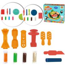 massinha de modelar com 4 cores 80g + moldes e acessorios delicias - DM BRASIL massinha de modelar com 4 cores 80g + moldes e acessorios delicias - DM BRASIL