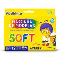 Massinha De Modelar Escolar 12 Cores Soft Acrilex Infantil Cor Colorido Massinha De Modelar Escolar 12 Cores Soft Acrilex Infantil Cor Colorido