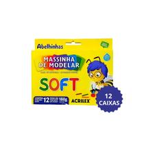 Massinha De Modelar Escolar Acrilex Pack com 12 cores Massinha De Modelar Escolar Acrilex Pack com 12 cores