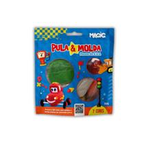 Massinha de modelar EVA 7 cores 70g pula e molda - carros