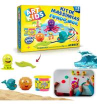 Massinha De Modelar Fundo Do Mar Com Moldes E Extrusora Cor Colors