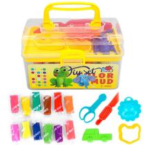 Massinha de Modelar Infantil Maleta 12 Massas 6 Acessórios Massinha de Modelar Infantil Maleta 12 Massas 6 Acessórios