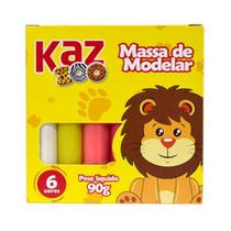 Massinha de modelar kazoo 6 cores - kaz