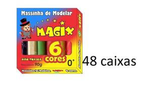 Massinha De Modelar Magica 6 Cores Educativo Atóxica-48Cxs