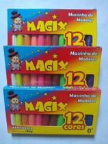 Massinha De Modelar Magix 12 Cores/kit Com 3 Caixas