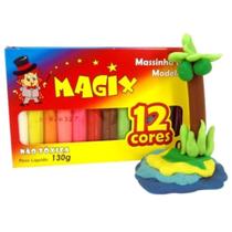 Massinha de Modelar Magix 12 Cores Não Tóxica 130g