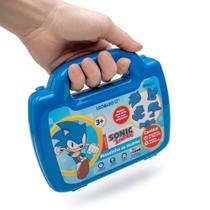 Massinha de Modelar Maleta Sonic - Kit c/ 150g 10 Cores + 5 Moldes Leo&Leo Leonora - 10367