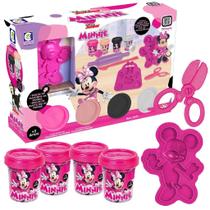 Massinha de modelar Minnie com molde e acessórios brinquedos Disney
